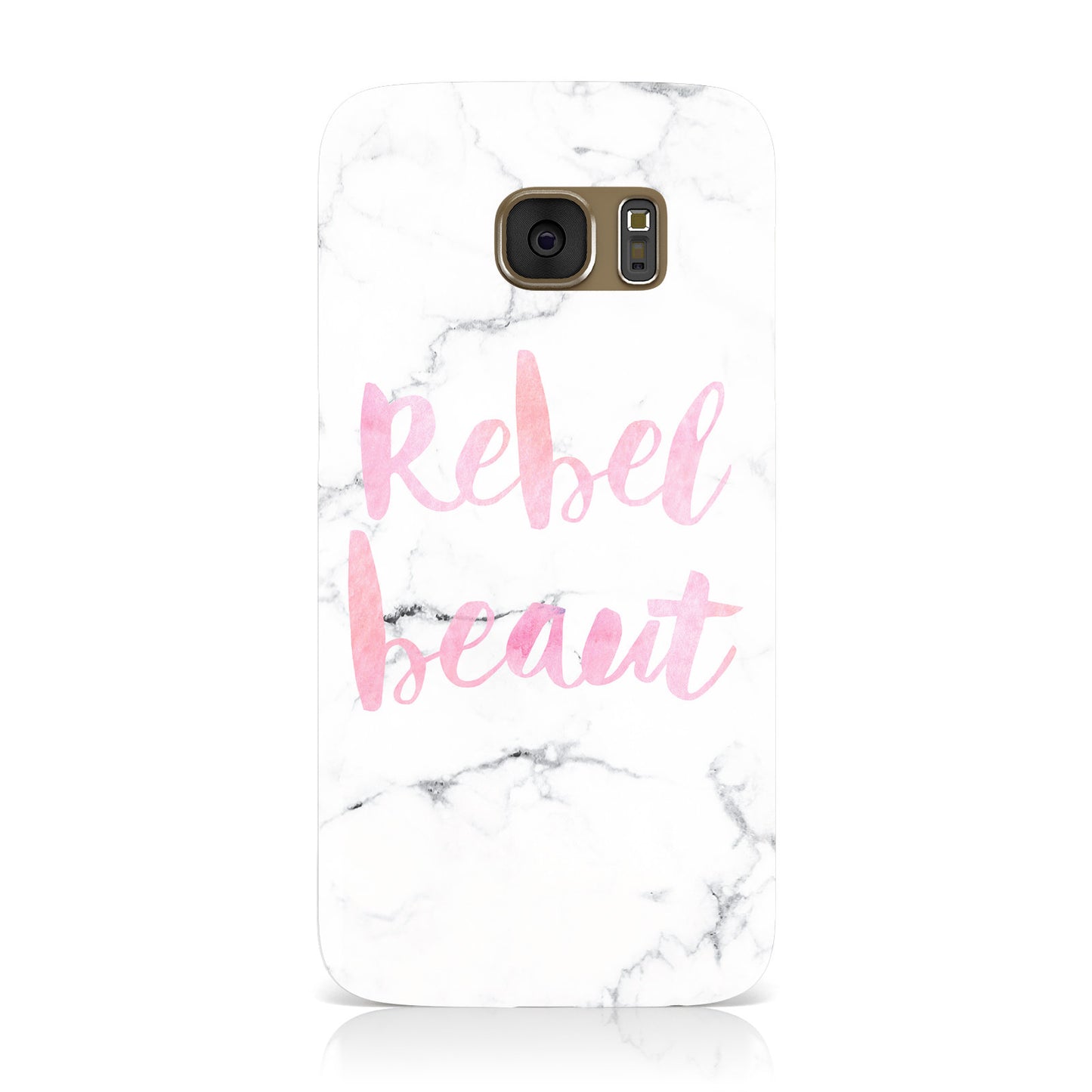 Rebel Heart Grey Marble Effect Samsung Galaxy Case