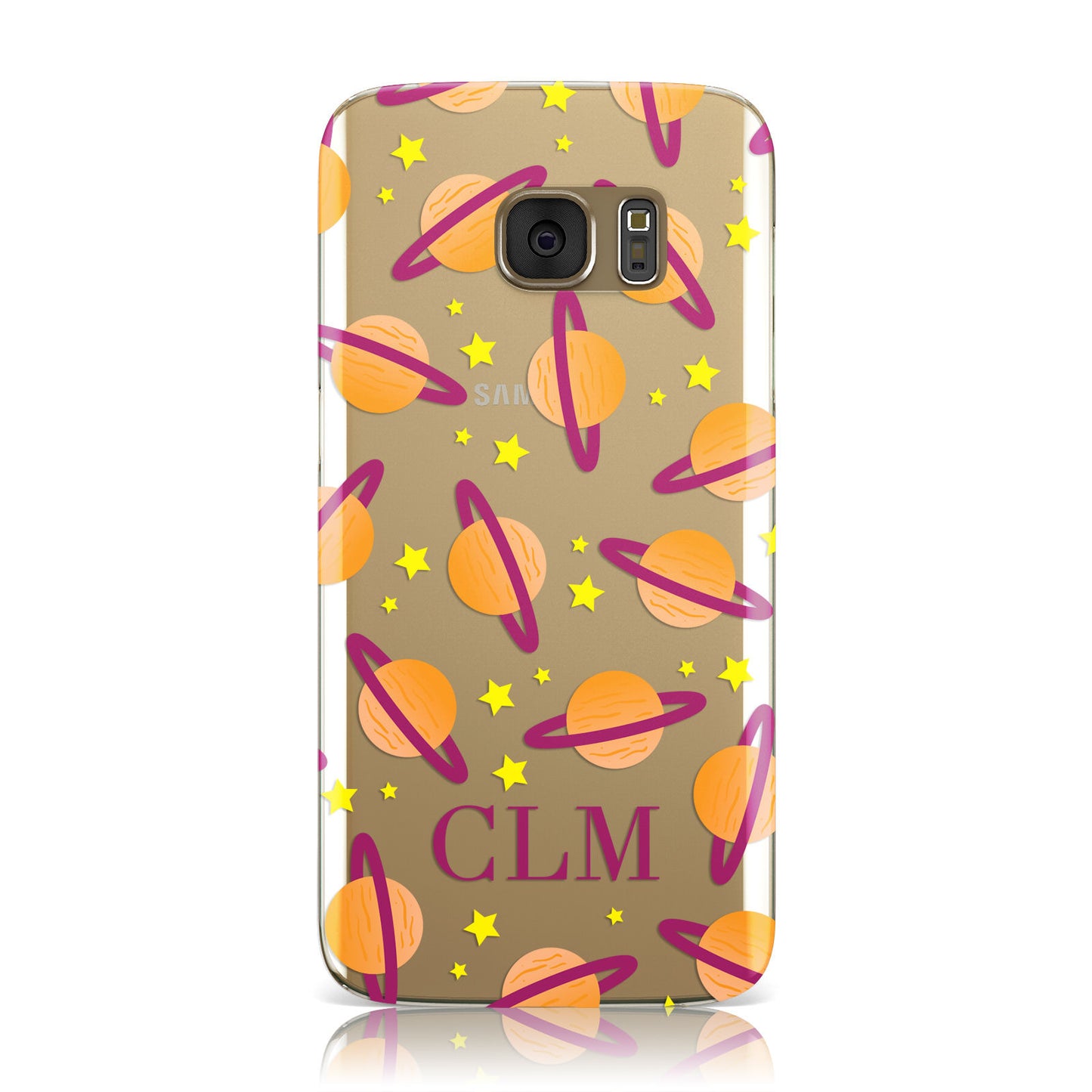 Personalised Saturn Initials Samsung Galaxy Case