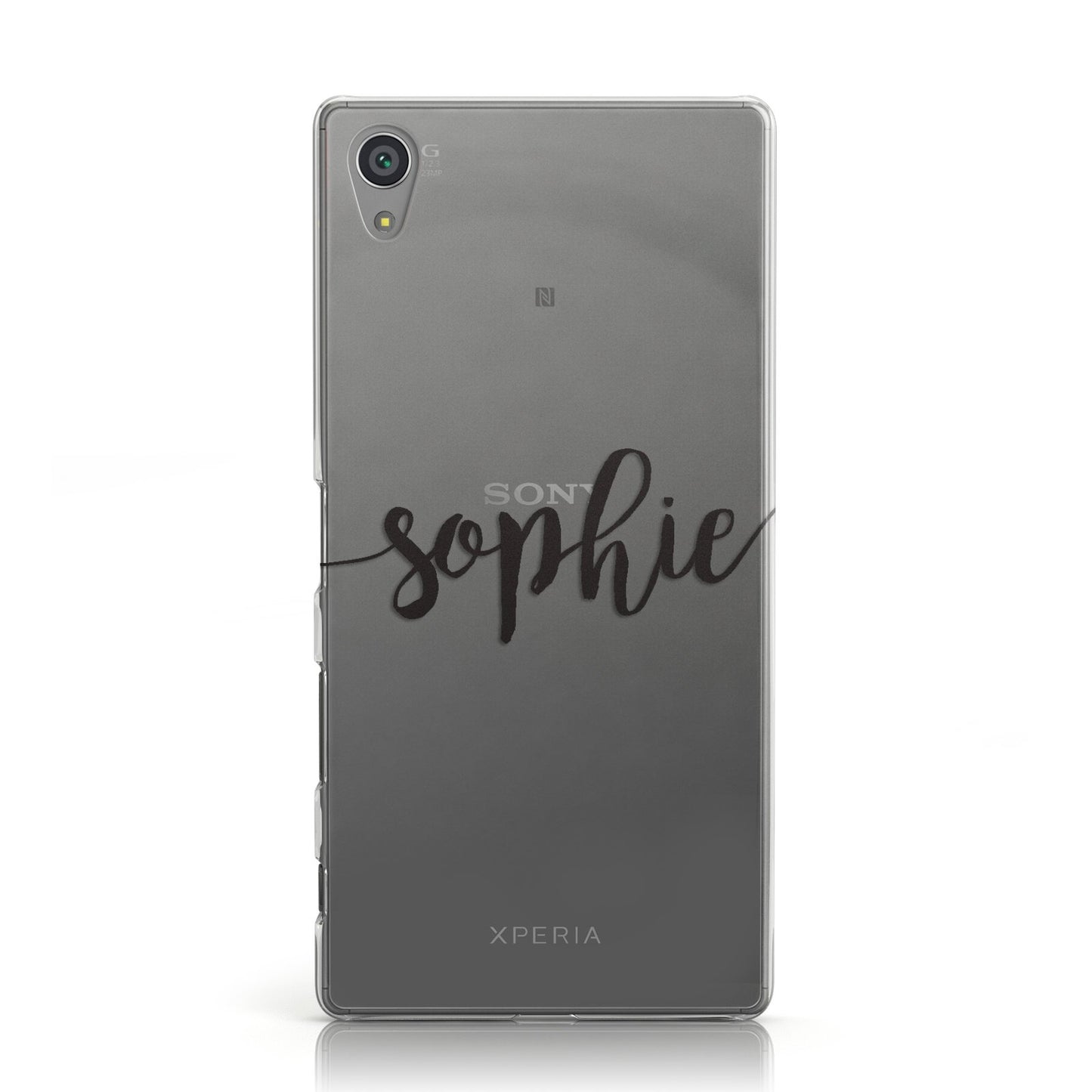 Personalised Scroll Name Handwritten Clear Custom Sony Xperia Case