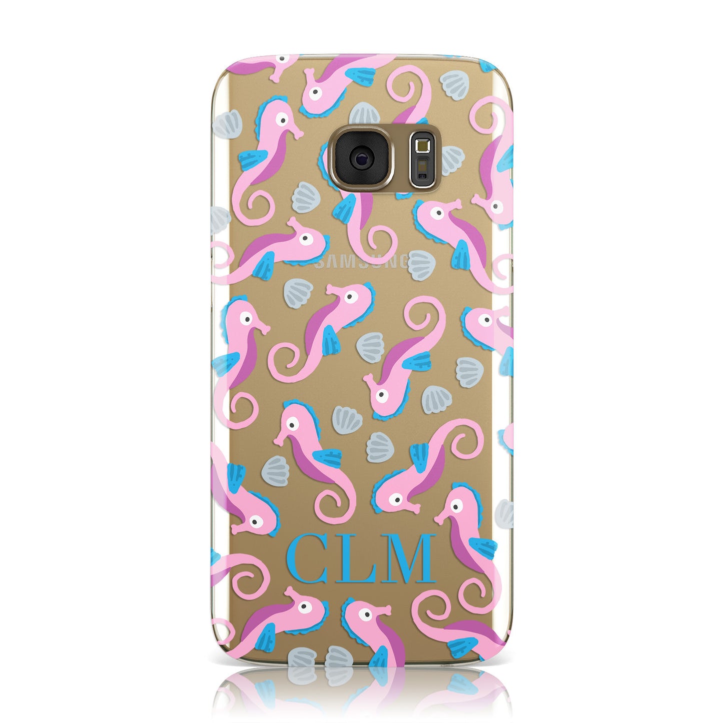 Personalised Sea Horse Initials Samsung Galaxy Case