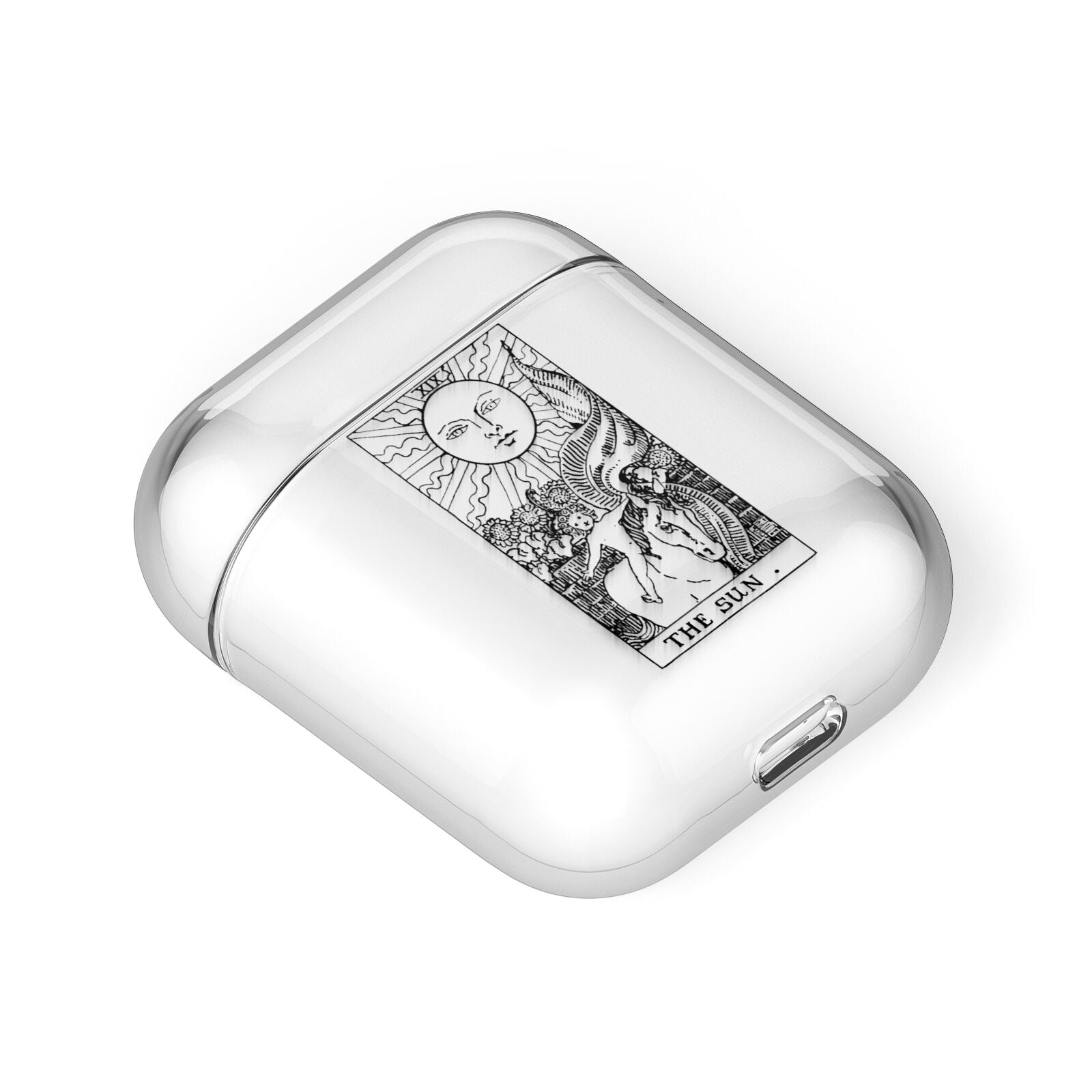 The Sun Monochrome AirPods Case Laid Flat