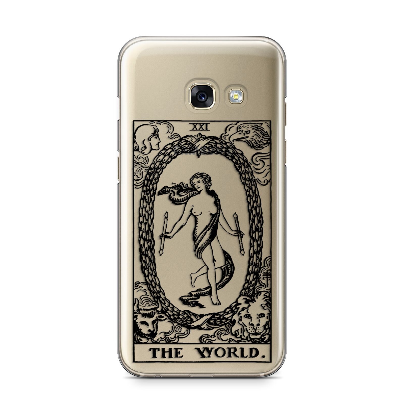 The World Monochrome Samsung Galaxy A3 2017 Case on gold phone