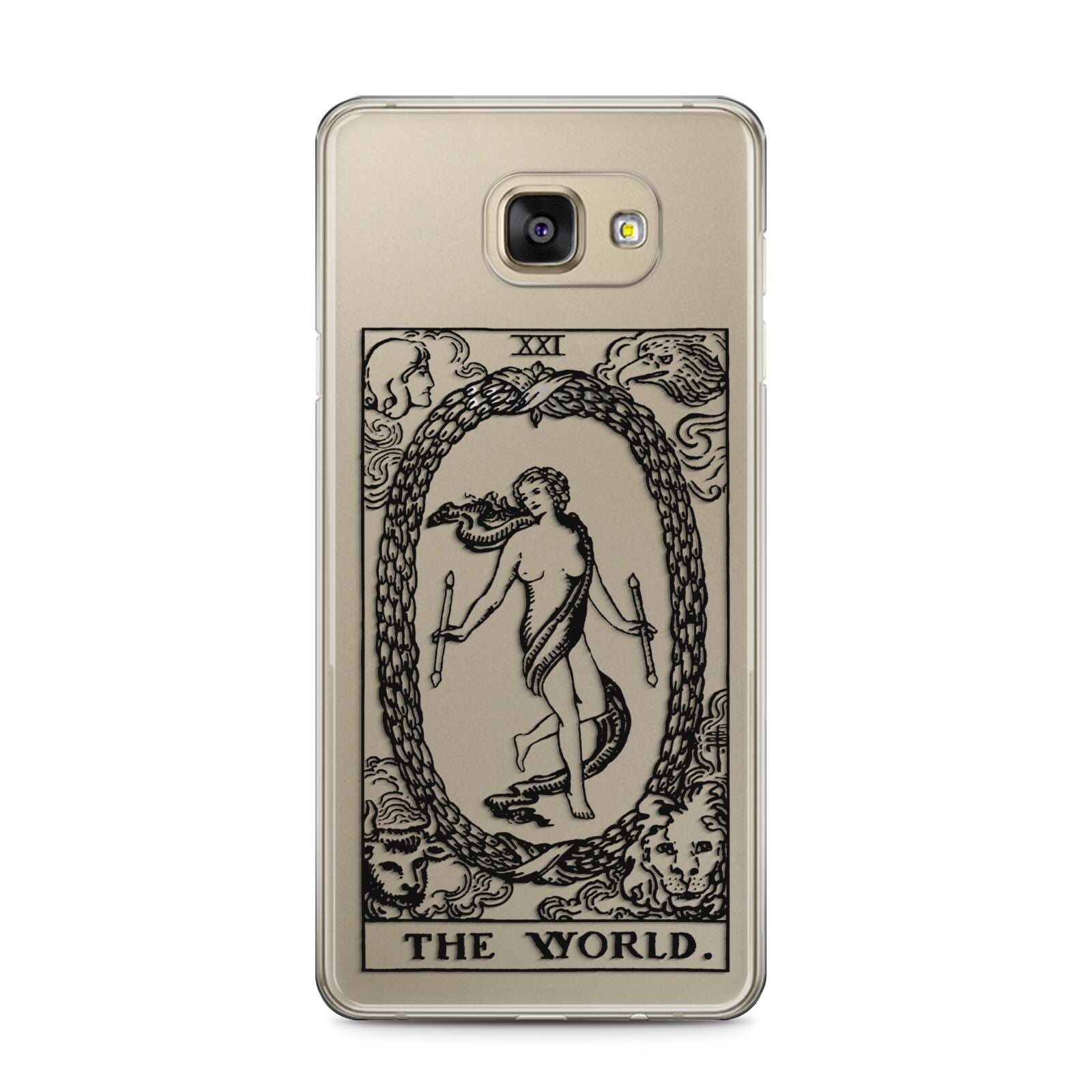 The World Monochrome Samsung Galaxy A5 2016 Case on gold phone