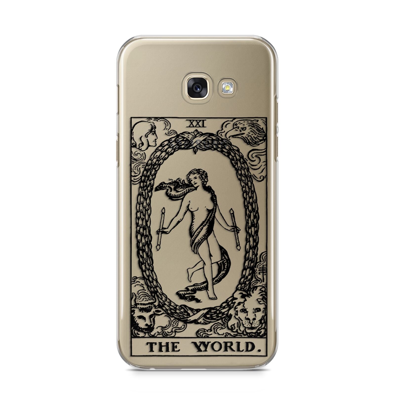 The World Monochrome Samsung Galaxy A5 2017 Case on gold phone