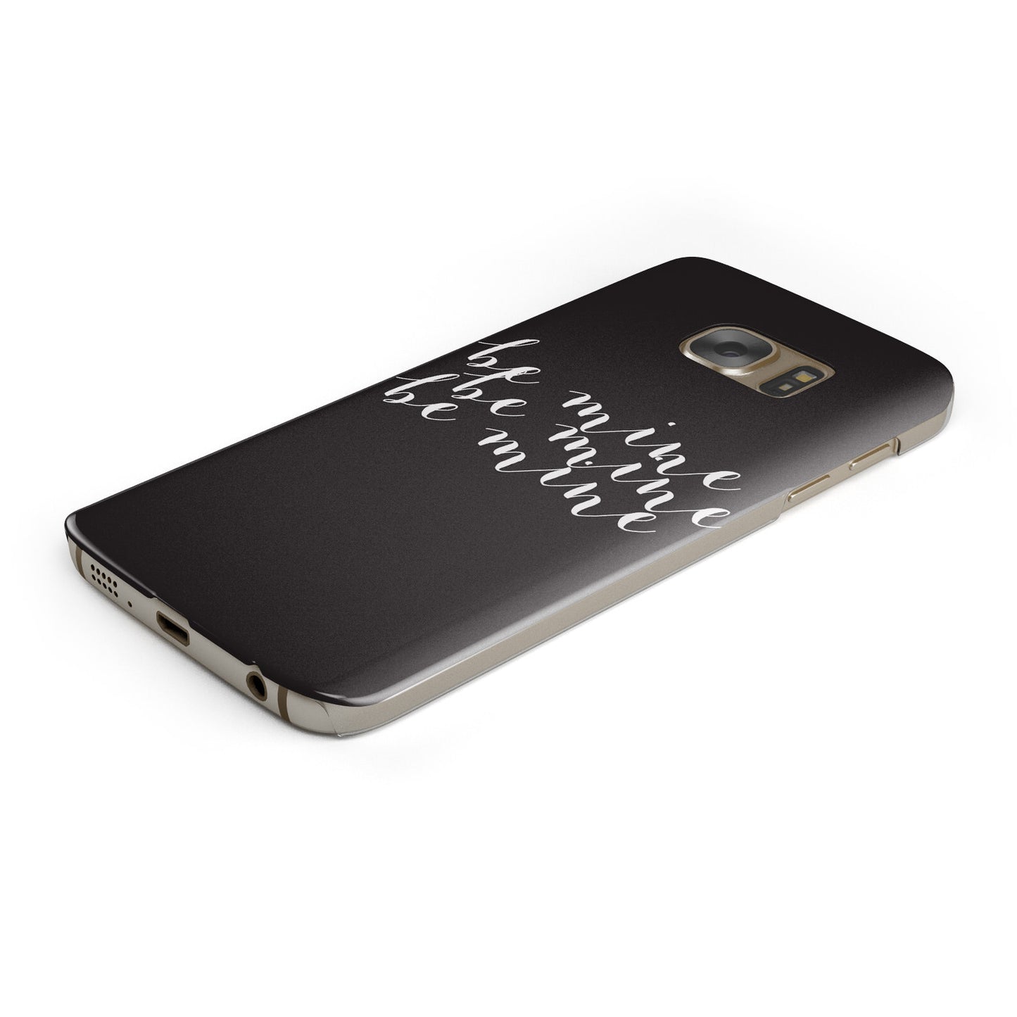 Valentines Be Mine Text Samsung Galaxy Case Bottom Cutout