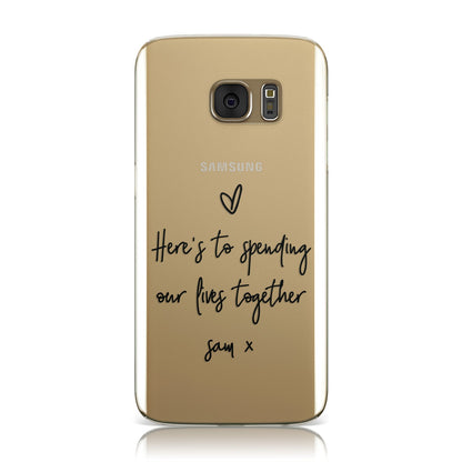 Personalised Valentines Message Name Black Samsung Galaxy Case