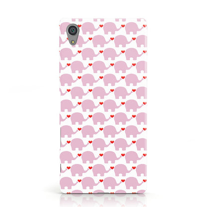 Valentines Pink Elephants Sony Xperia Case