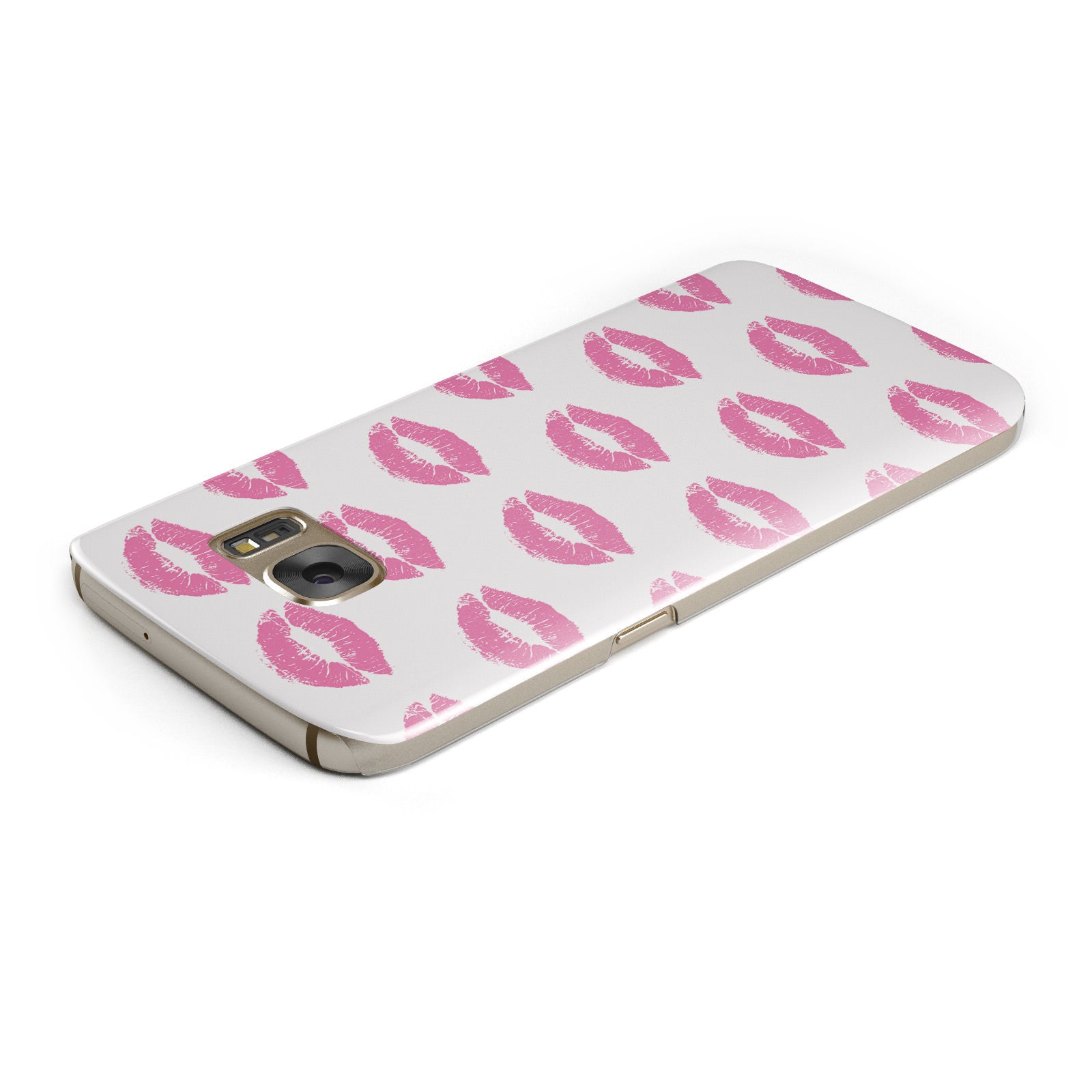 Valentines Pink Kisses Lips Samsung Galaxy Case Top Cutout