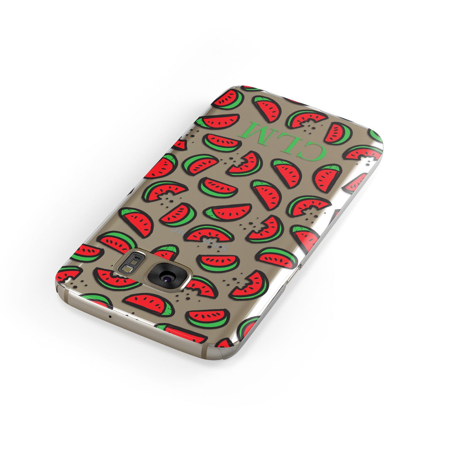 Personalised Watermelon Initials Samsung Galaxy Case Front Close Up