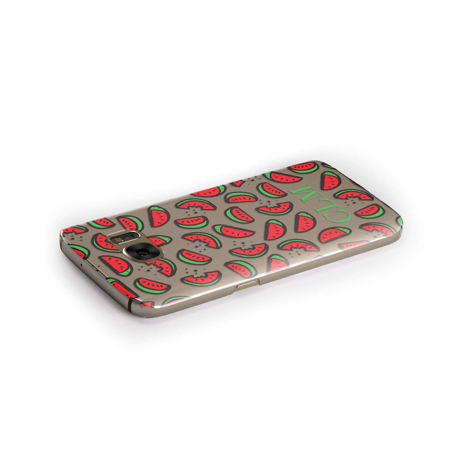 Personalised Watermelon Initials Samsung Galaxy Case Side Close Up