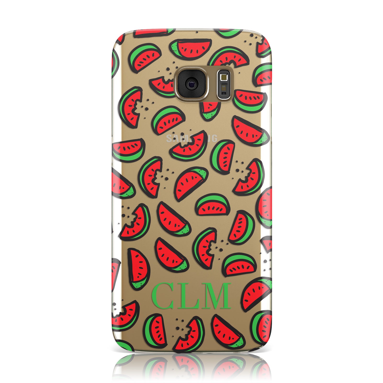 Personalised Watermelon Initials Samsung Galaxy Case